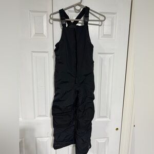 Lands' End Kids Black Overalls Insulated Winter Snow Bibs